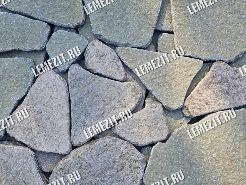 плитняк лемезит серо-зелёный галтованный по цене производителя 